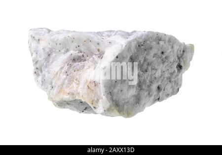 rough baryte (barite) ore cutout on white background Stock Photo