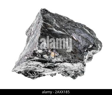 raw bituminous coal (black coal) rock cutout on white background Stock Photo