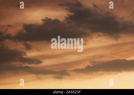 Red clouds due to bush fire smoke at sunset in The Blue Mountains in ...