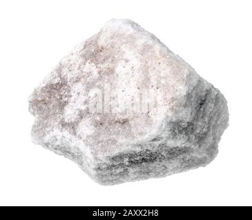 rough marble rock cutout on white background Stock Photo