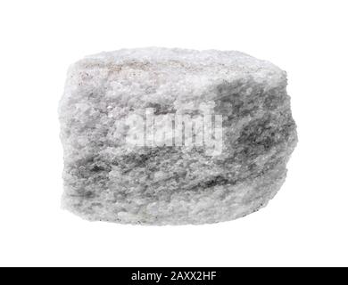 raw marble rock cutout on white background Stock Photo