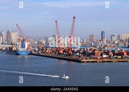 Container Docks, Durban, KwaZulu-Natal Province, South Africa, Africa Stock Photo