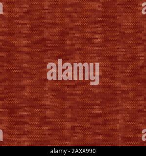 Dark Red Denim Marl Melange Tweed Effect Vector Seamless Pattern. Heathered Denim Knitting Style. Indigo Space Dyed Texture Fabric Textile Background Stock Vector