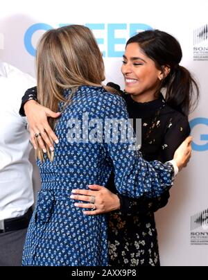 Sophie Cookson (left) and Dinita Gohil attending the Greed special screening held at the Ham Yard Hotel, London Stock Photo