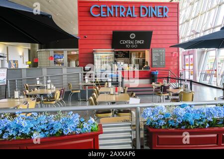 Central Diner in Terminal four at JFK International Airport, NYC, USA Stock Photo