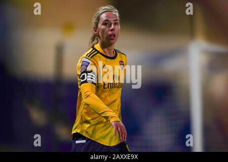 CHESTER. ENGLAND. FEB 13th: Jordan Nobbs of Arsenal in action  during the Women’s Super League game between Liverpool Women and Arsenal Women at The Deva Stadium in Chester, England. (Photo by Daniela Porcelli/SPP) Stock Photo