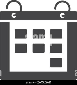 office calendar reminder meeting date supply vector illustration silhouette on white background Stock Vector