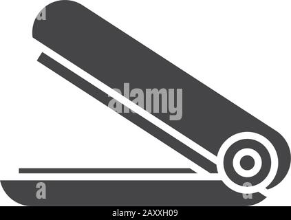 office stapler equipment stationery supply vector illustration silhouette on white background Stock Vector