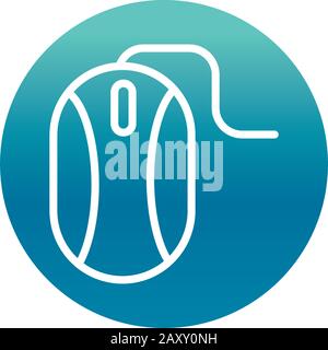 mouse block gradient style icon design, Digital technology ...