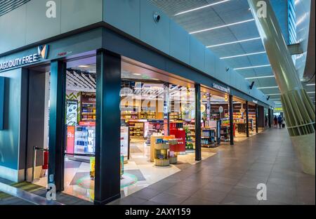 Duty free shopping in Santiago de Chile Airport (Arturo Merino Benítez International Airport) Santiago, capital city of Chile, South America Stock Photo