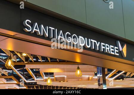 Duty free shopping in Santiago de Chile Airport (Arturo Merino Benítez International Airport) Santiago, capital city of Chile, South America Stock Photo