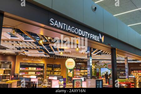 Duty free shopping in Santiago de Chile Airport (Arturo Merino Benítez International Airport) Santiago, capital city of Chile, South America Stock Photo