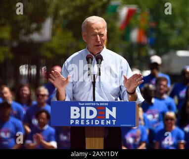 PHILADELPHIA, PA, USA - MAY 18, 2019: Joe Biden Attends Joe Biden's Kickoff Campaign Rally for the 2020 Presidential Election. Stock Photo