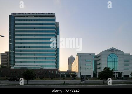 ACCRA, GHANA - APRIL 29, 2012: World Trade Center building of Accra, Ghana. Stock Photo