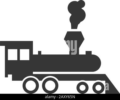 Locomotive steam train icon design template vector isolated Stock Vector