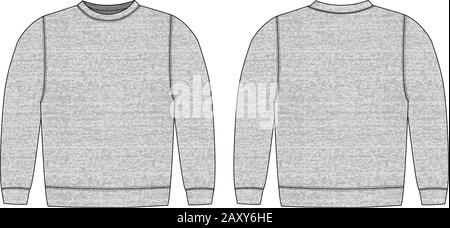 Vector template illustration of sweat shirt Stock Vector