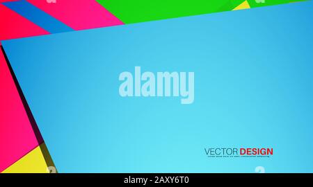 Vector material design background. The concept of creative abstract graphic layout Stock Vector