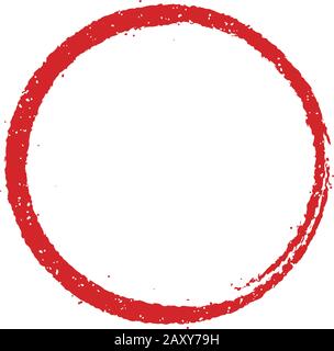 round stamp frame illustration Stock Vector