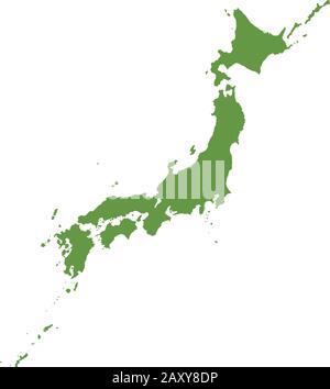 Japan map vector illustration Stock Vector