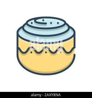 Illustration for Cinnamon roll Stock Vector