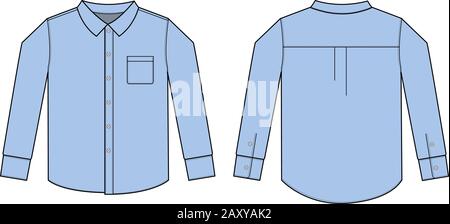 long sleeve business shirt template illustration Stock Vector