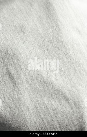 Bright Light grey woven cotton fabric textile texture close up Stock Photo