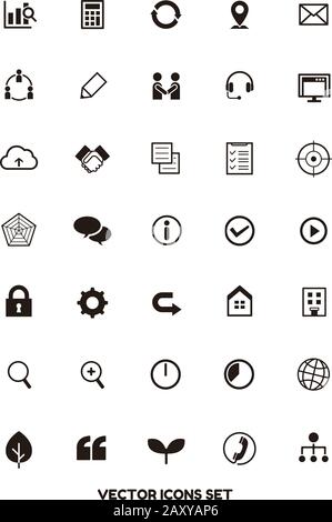 Vector icon set illustration for web designing Stock Vector