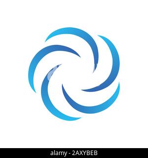 wave / whirlpool logo icon illustration Stock Vector