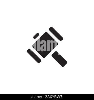 auction hammer icon illustration Stock Vector