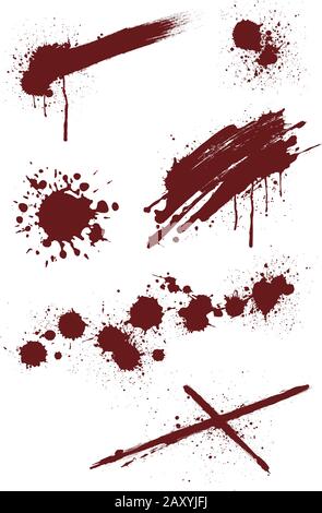 splash pattern vector illustrations set Stock Vector