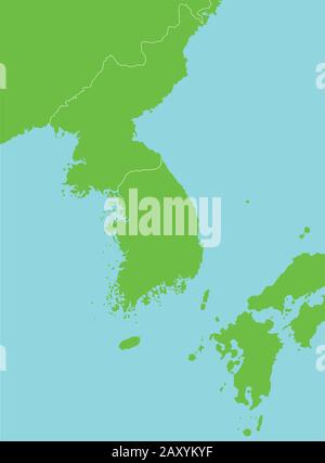 japan, korea, north korea, map, atlas, map of the world, tokyo Stock ...