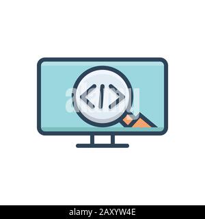 Illustration for Code Stock Vector
