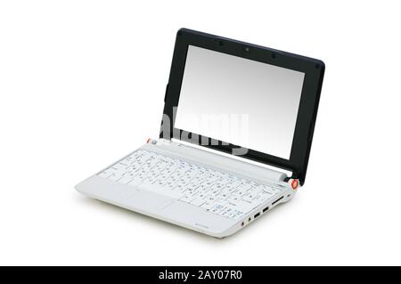 Stylish netbook isolated on the white background Stock Photo