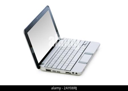 Stylish netbook isolated on the white background Stock Photo