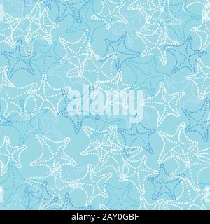 Seamless pattern pastel starfish blue background Stock Vector Image ...