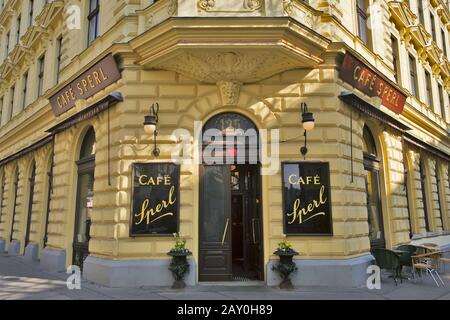 Old Viennese coffee house Sperl in the Gumpendorferstraße 6 district, Vienna, Austria, Europe - oldvienna cafe Sperl in Vienna, Stock Photo