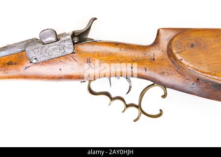 Werndl target supports rifle 1873 - Werndl gun 1873 Stock Photo