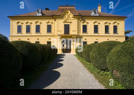 Baroque hunting lodge Eckartsau, Marchfeld, Lower Austria, Austria - Eckartsau castle, Marchfeld, Lower Austria, Austria Stock Photo