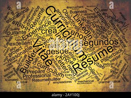 Curriculum vitae word cloud Stock Photo