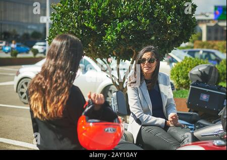 Tbilisi / Georgia September 29, 2019 - The Distinguished Gentleman’s Ride unites classic and vintage style motorcycle riders to raise funds and awaren Stock Photo