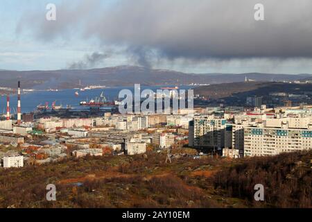 Autumn in Murmansk Stock Photo