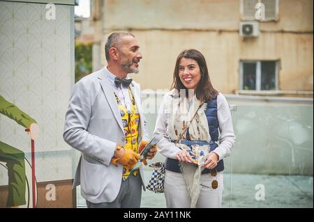 Tbilisi / Georgia September 29, 2019 - The Distinguished Gentleman’s Ride unites classic and vintage style motorcycle riders to raise funds and awaren Stock Photo