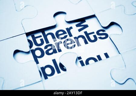 Parrents puzzle Stock Photo