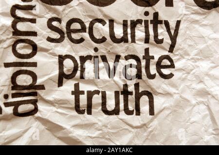 Security private truth Stock Photo