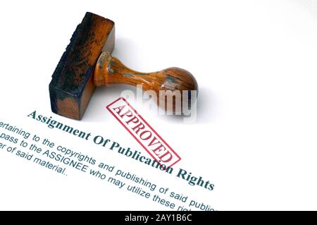 Assignment of publication rights Stock Photo - Alamy