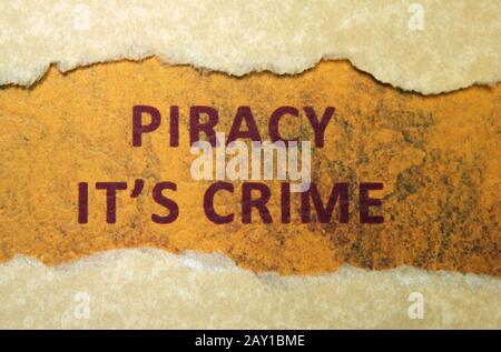 Piracy crime Stock Photo
