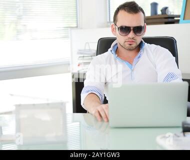 Middle eastern business people in modern office Stock Photo