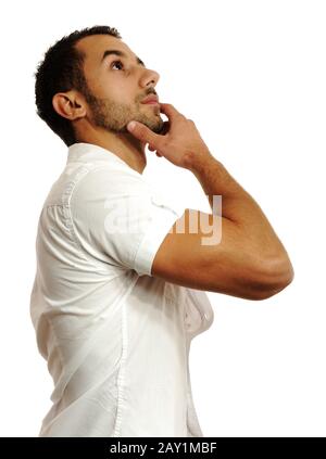 Young man thinking Stock Photo