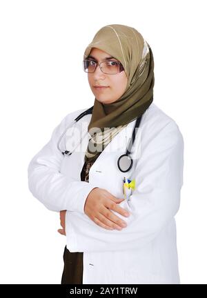 Young female muslim doctor Stock Photo