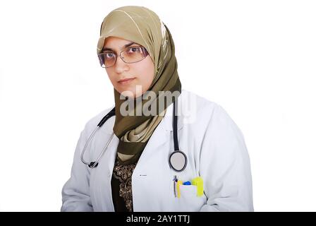 Young female muslim doctor Stock Photo